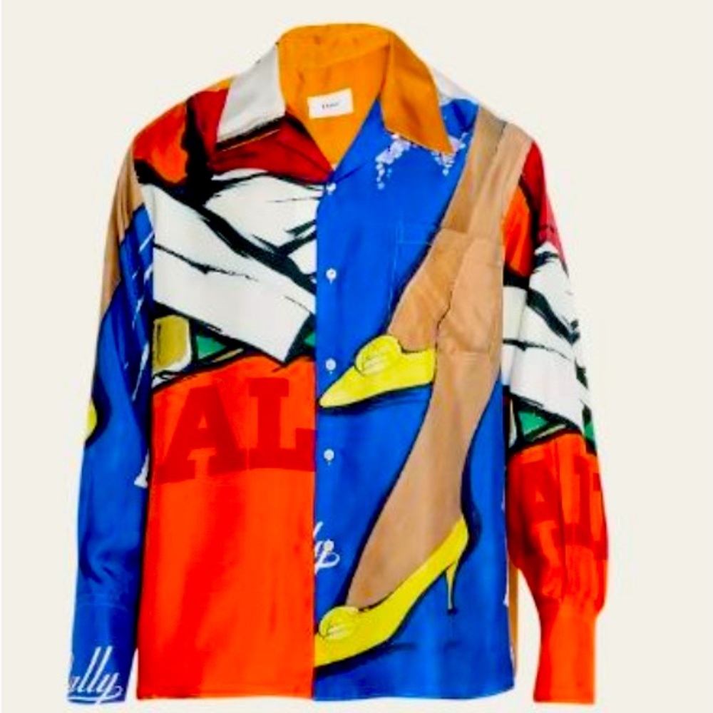 BALLY silk shirt bnwt retail is 1200 size large